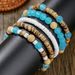 New Bohemian Beaded Bracelet Beach Vacation Style Multi Layer Stacking Wooden Beads Coconut Shell Bracelet For Women_voghion.com