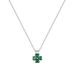 Collana in argento placcato con smeraldo resistente per donna, pietra preziosa colorata naturale, orecchini con quadrifoglio, anello aperto con quadrifoglio portafortuna in smeraldo_voghion.com