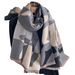 Korean Style Autumn Winter Spliced Dopamine Color Letter Design Extended High-end Warm Cashmere Scarf Shawl_voghion.com