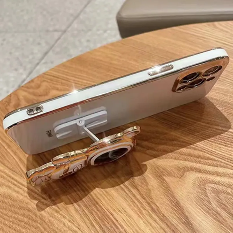 Karikatūras statīvs Anime salokāms galda kronšteins Cute Liquid Quicksand astronautu statīva turētājs Tālruņa turētājs_voghion.com