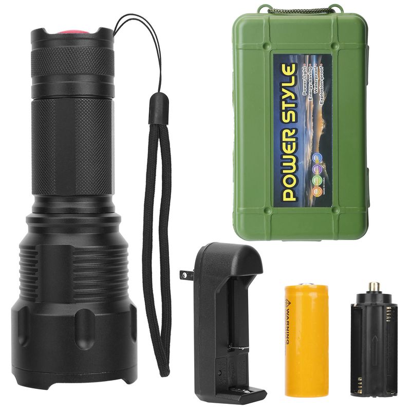 LED Rechargeable Flashlight Zoomable Aluminum Alloy Flashlight Torch _voghion.com