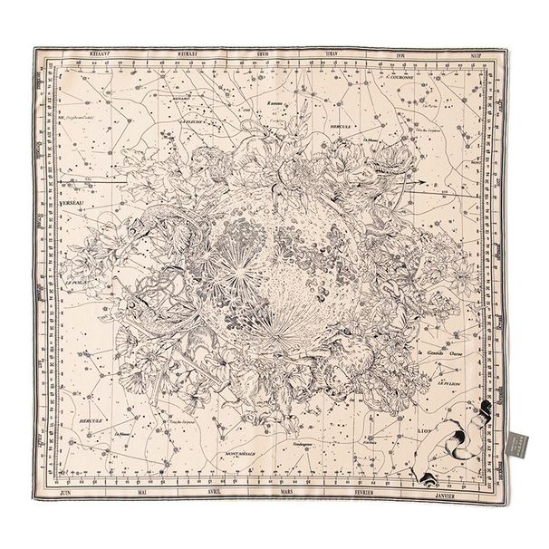 Presentask för kvinnor i mullbärssiden 2024, mångsidig lång halsduk och solskyddssjal med bläck och bambutryck_voghion.com