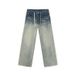 EF JEANS | 2025 Spring New Product Casual Retro Washing Gradual Change Whitening Lace Up Old Jeans Trendy Man_voghion.com