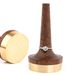 Black Walnut Wood And Brass Ring Display, Solid Wood Ring Holder, Modern Minimalist Style_voghion.com