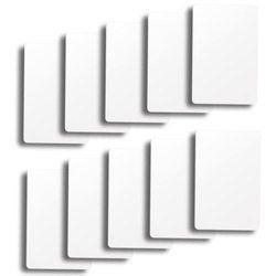 Set of 10 White Plastic Bridge Size Cut Cards_voghion.com
