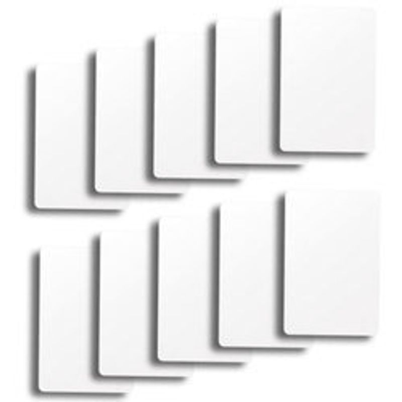 Set of 10 White Plastic Bridge Size Cut Cards_voghion.com