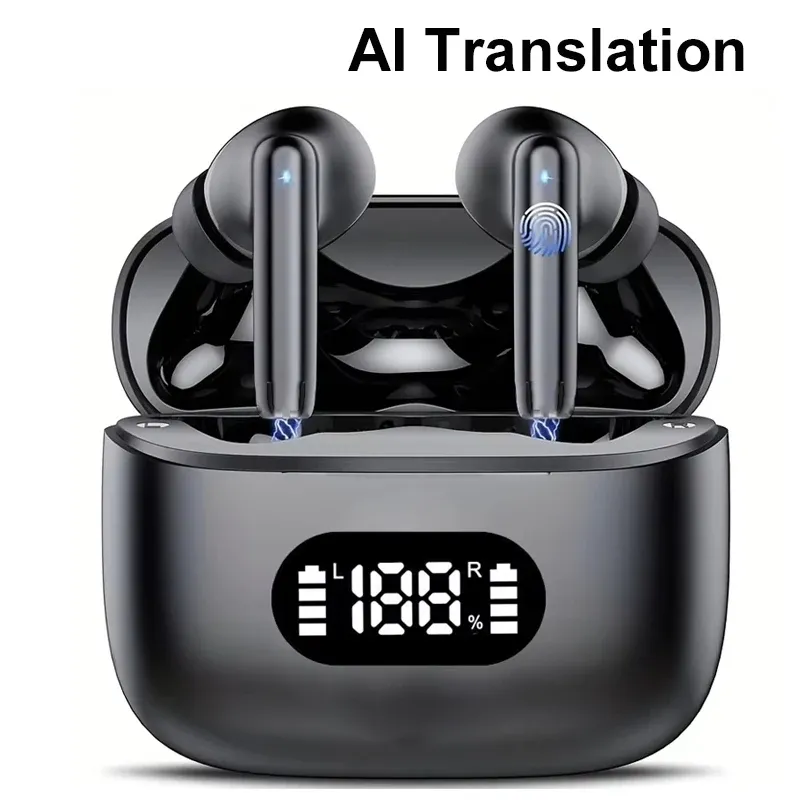 AI Language Earbuds 3 In 1 Translator Earphone Real Time 144 Languages Accents For Travel Business Learning_voghion.com