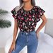 Ins Style Frühling Sommer Casual Lose Rüschen Krawatte Chiffon Bluse Damenmode_voghion.com