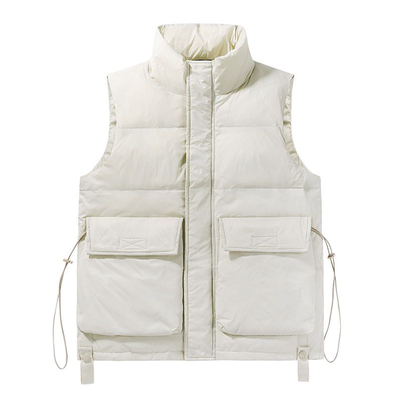 Winter Herren und Damen Neue Camshoulder Trendy Marke Weiße Entendaunen Warme Arbeitskleidung Ärmellose Weste Paarmantel_voghion.com