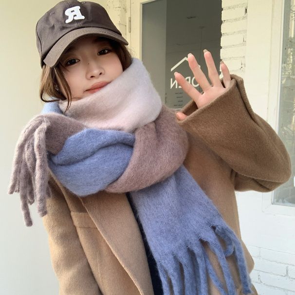 Patchwork Women's Shawl, Versatile 2025 Fall/Winter New_voghion.com