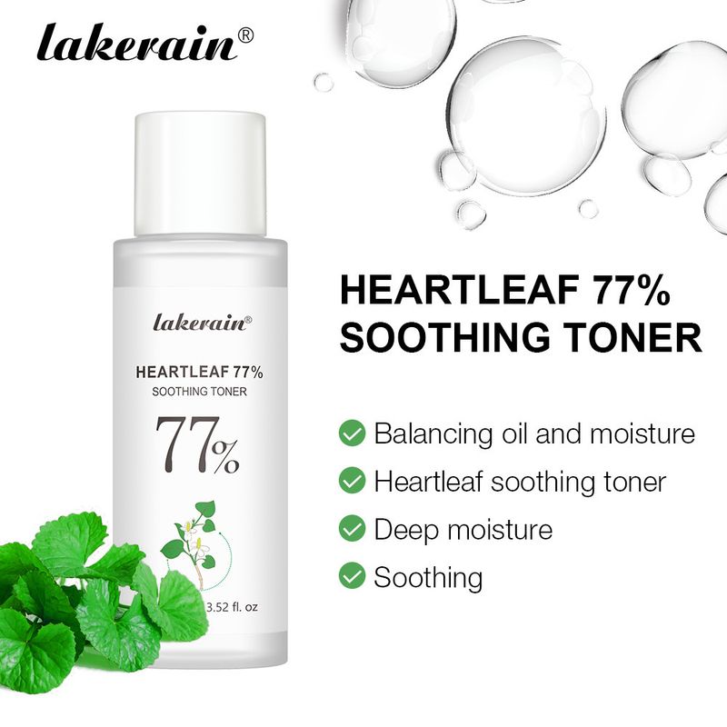 carina Lakerain Moisturizing 77% Houttuynia Hydrating and Soothing Skin Toner_voghion.com