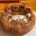 Pet Round Of Paw Shape, Calming Donut Dog Bed, Fur Cat Bed For Cat, Comfortable And Soft, Hine Washable_voghion.com