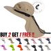 Boonie Men's Wide brimmed Neck Mask Sun Bucket Hat Wildlife Park Outdoor Garden_voghion.com