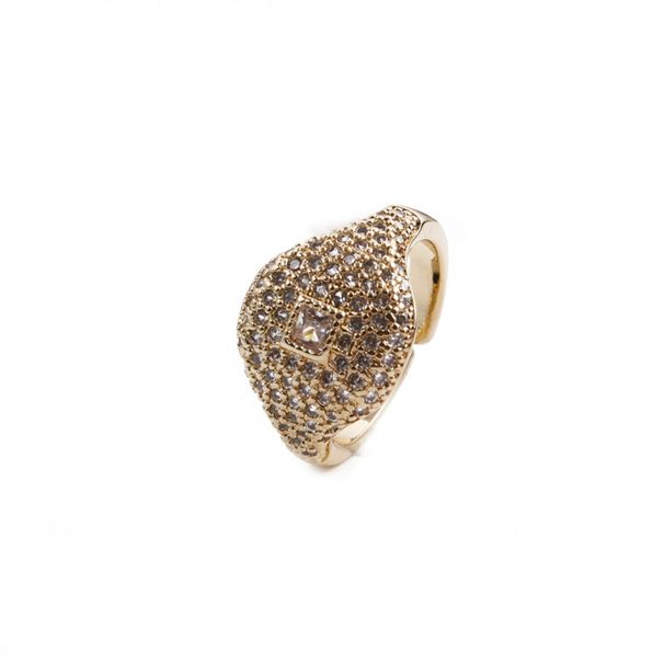 Fashion Exaggerated Design Full Diamond Hip Hop Unisex Copper Inlaid Zircon Ring Jewelry_voghion.com