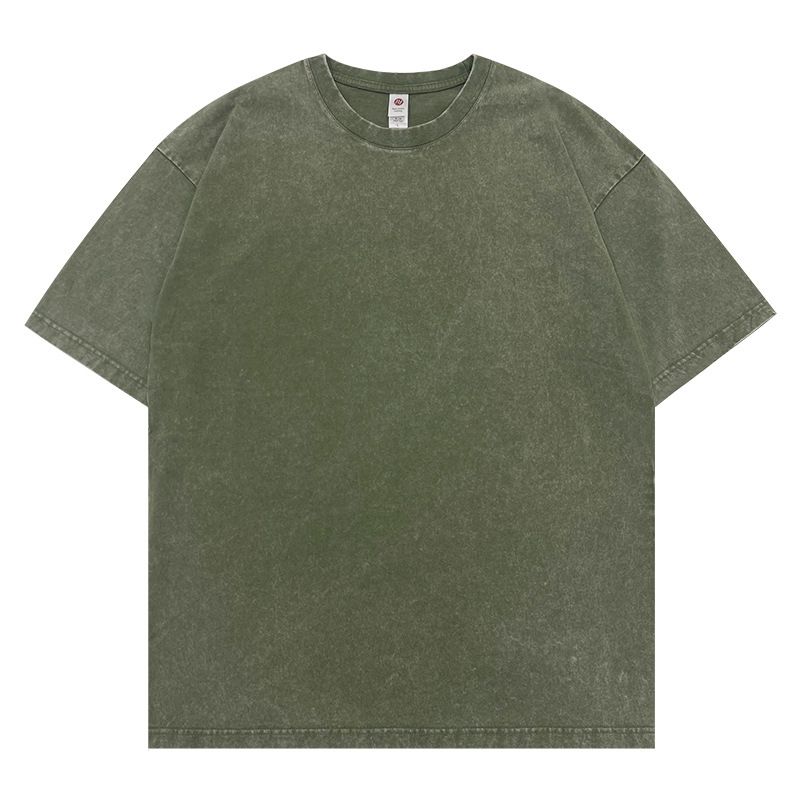 Unbeatable Quality 230g Pure Cotton Washed Old T-shirt, Trendy American High Street Fashion Brand Class Uniform, DIY Printing_voghion.com