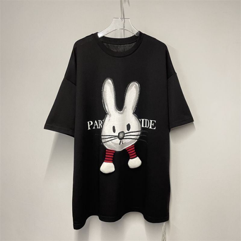 Women's Clothing Back-wrapped collar original version three-dimensional decoration summer large size short-sleeved T-shirt for women_voghion.com