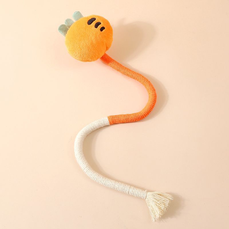 Cat Self-Entertainment Chew Rope Wand Durable Chewable Teeth Cleaning Teaser Toy Kitten Supplies_voghion.com