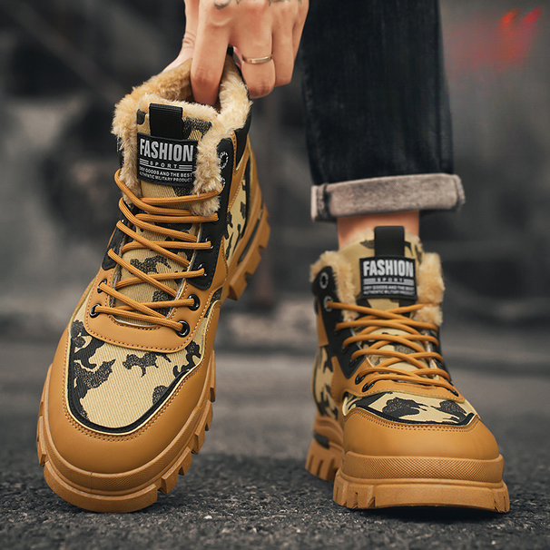 Leather Martin boots, anti-collision work equipment, large locomotive boots, versatile trend, anti slip, and anti freezing_voghion.com