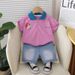 Leuke polo met korte mouwen 2 kinderbaby tweedelige set Eenjarige jongenskleding zomer_voghion.com