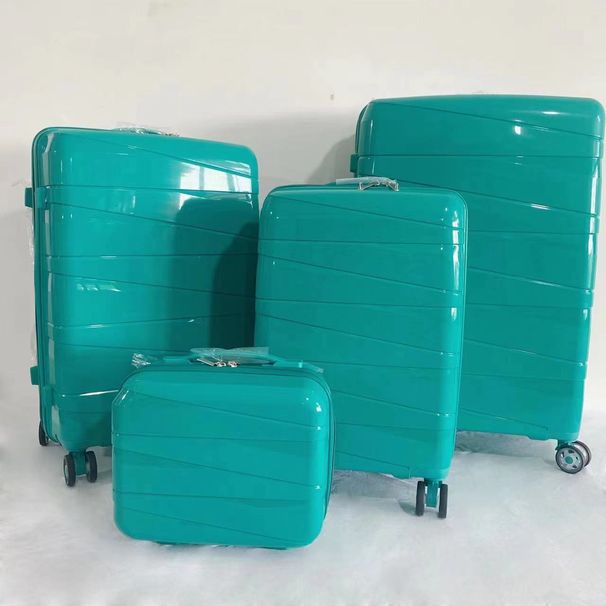 Σετ τριών τεμαχίων από πολυπροπυλένιο, βαλίτσα ταξιδιού με τροχούς γενικής χρήσης, αποσκευές επιβίβασης 20 ιντσών με κωδικό πρόσβασης_voghion.com