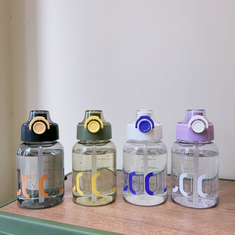 Trendy Summer New Large Capacity Bottle With Straw For Men And Women Outdoor Sports High Temperature Resistant Anti-drop_voghion.com
