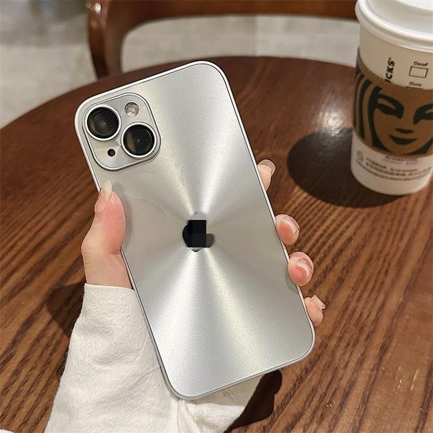 1 gab. grezns Bling Aurora vienkrāsains telefona maciņš tālrunim 11 12 13 14 15 Pro Max Plus plāns matēts triecienizturīgs objektīva aizsargapvalks_voghion.com