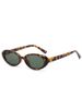LazyZoom European And American Leopard Print Frame Cat Eye Women's High-Grade Small Square Round Face Gyaru Photo Sunglasses Sun_voghion.com