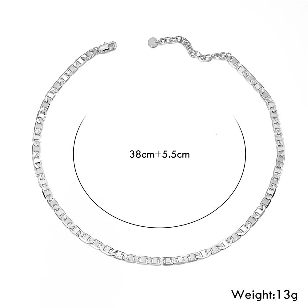 Collar vintage cubano de tendencia INS, estilo hip hop, con textura de alta gama y cadena, accesorios de moda para mujer._voghion.com