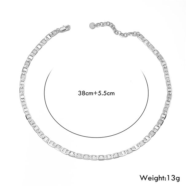 Collar vintage cubano de tendencia INS, estilo hip hop, con textura de alta gama y cadena, accesorios de moda para mujer._voghion.com