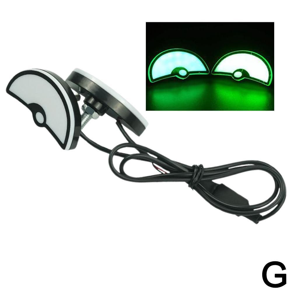 Motorcycle Triangle Demon Eyes, Flashing Lights, Modified Motorcycle Decoration Accessories, Car Lights_voghion.com
