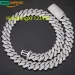 Dropshipping Pass Tester 20mm 4 Rows VVS Moissanite Diamond Sterling Sier Miami Cuban Link Chain Necklace_voghion.com