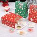Sacchetti regalo in carta kraft a tema natalizio per biscotti, torrone e pasticcini a forma di fiocco di neve - Confezione da 10 confezioni resistenti da 350 g, colore rosso/verde_voghion.com