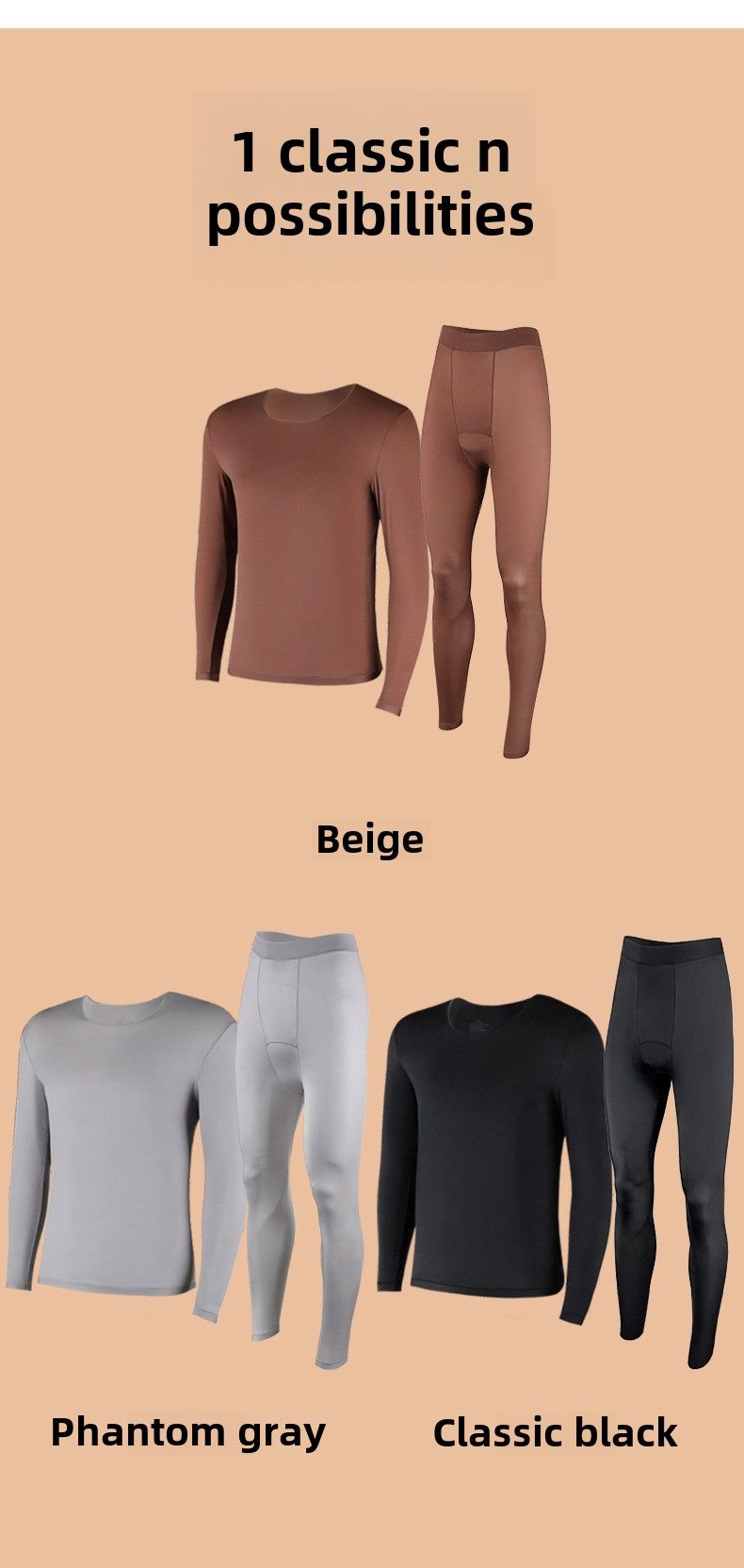 Férfi bőrtápláló, szigetelt alsónemű őszi és téli testharisnyához_voghion.com