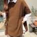 Women's Knit Cape Vest Casual Oversized Cardigan Sweater For Autumn Winter – Cotton Blend, British Style, Solid Color, Long Sleeve, Zip Front_voghion.com