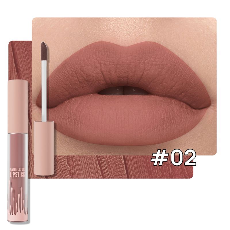 Matte Lip Glaze Long Lasting Color Lip Gloss Rossetto liquido vellutato_voghion.com