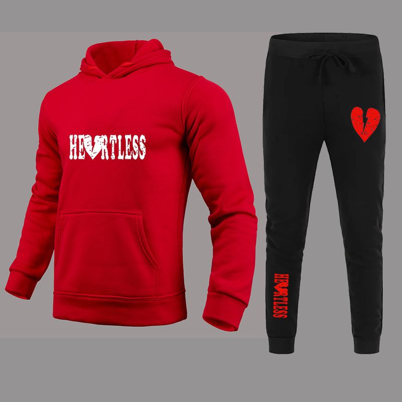 Spring and Autumn new hooded HESS printed set European size sweatshirt sweatpants_voghion.com