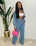 Dametøj 51025 mode nye langærmede bukser denim todelt sæt til kvinder_voghion.com