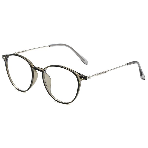 Metal anti-blue glasses retro flat lens women's makeup frame_voghion.com