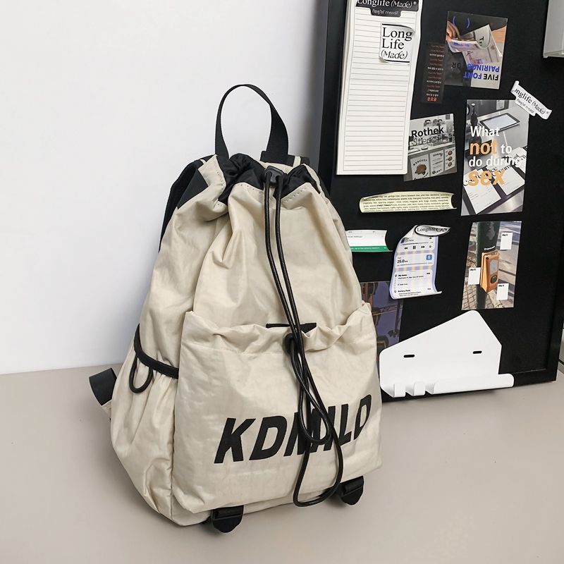 Outdoor Sports Lihtweiht Drawstrin Pocket Travel Backpack Men's And Women's Climbin Bas Collee Students Tuition_voghion.com