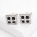 new square diamond crystal cufflinks business all match shirt cufflinks_voghion.com
