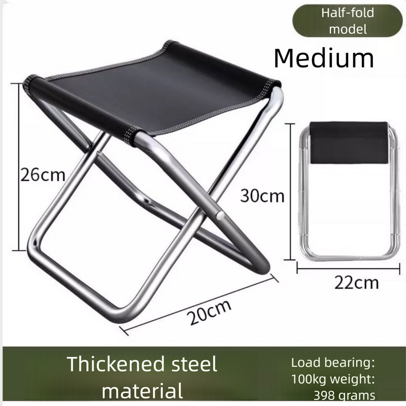 Outdoor Portable Folding Chair Combat Bench Fishing Small Stool Travel Camping Maza Ultra-light Queuing Subway_voghion.com