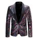 Lässiges Pailletten-Hochzeitskleid für Herren, Tanzmeister, Gastgeber, farbenfrohe Anzugjacke für Männer_voghion.com