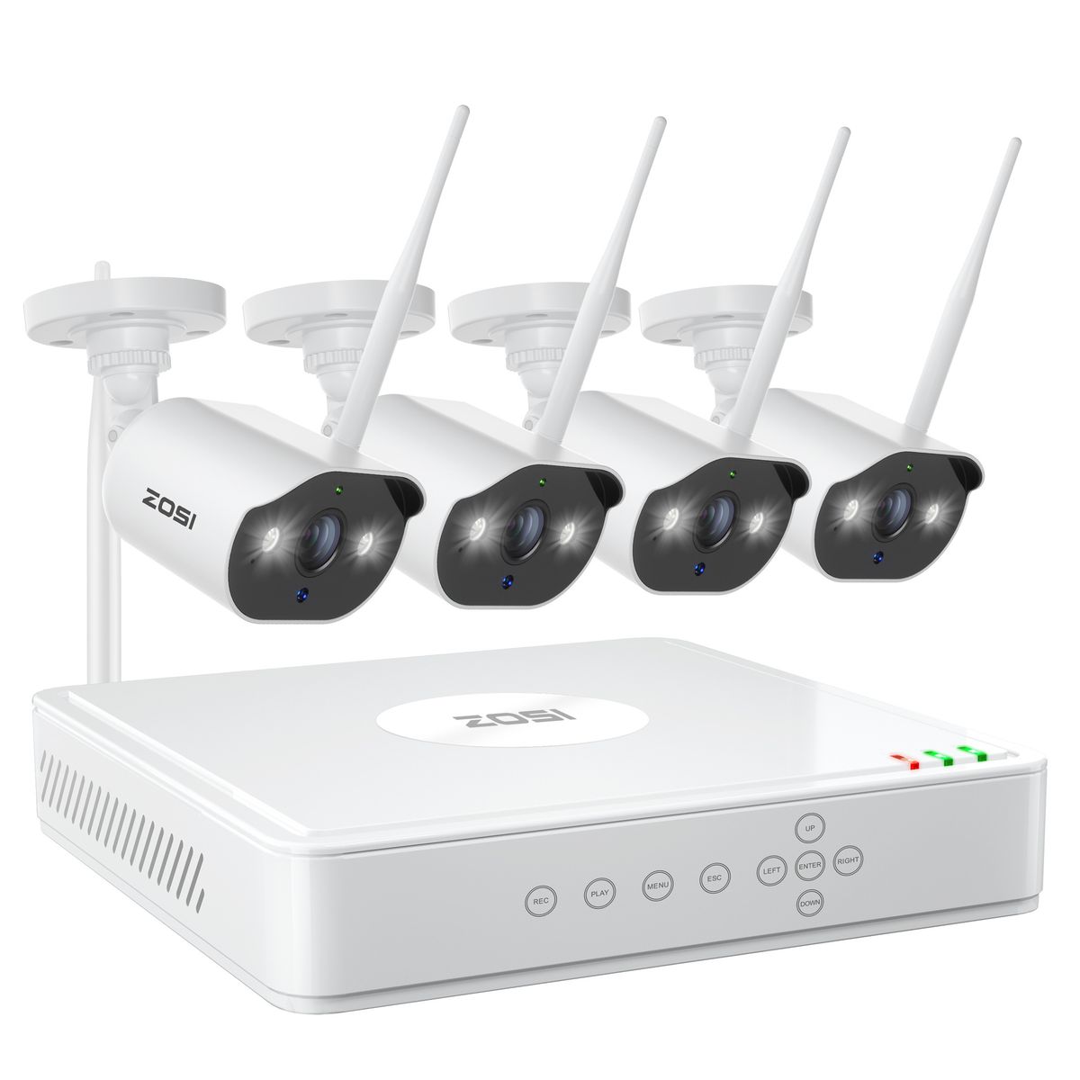 Conjunto de câmeras de segurança externas sem fio WiFi de 3 MP, visão noturna 4K HD, à prova de intempéries, monitoramento remoto para residências e empresas_voghion.com