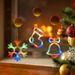 Christmas Window Lights, Battery Powered, Snowflake & Jingle Bell & Stocking Shaped With Suction Cup For Xmas, Holiday, Decor_voghion.com