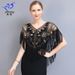 Short Tassel Shawl European And American Retro Ball Sequin 1920s Banquet Cheongsam Dress Sleeveless Cape_voghion.com
