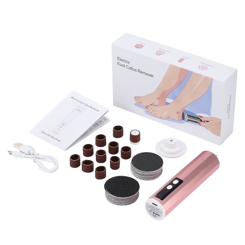 Ny elektrisk peeler, død hud, hård hud, fodreparationsenhed med multihastighedsregulering slibning og polering,_voghion.com