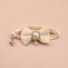 New Waffle Pet Cute Bow Bell Cat Pearl Pendant Dog Collar Accessories_voghion.com