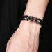 fashion Commuter Men's Leather Alloy Magnetic Twisted Punk Bracelet_voghion.com