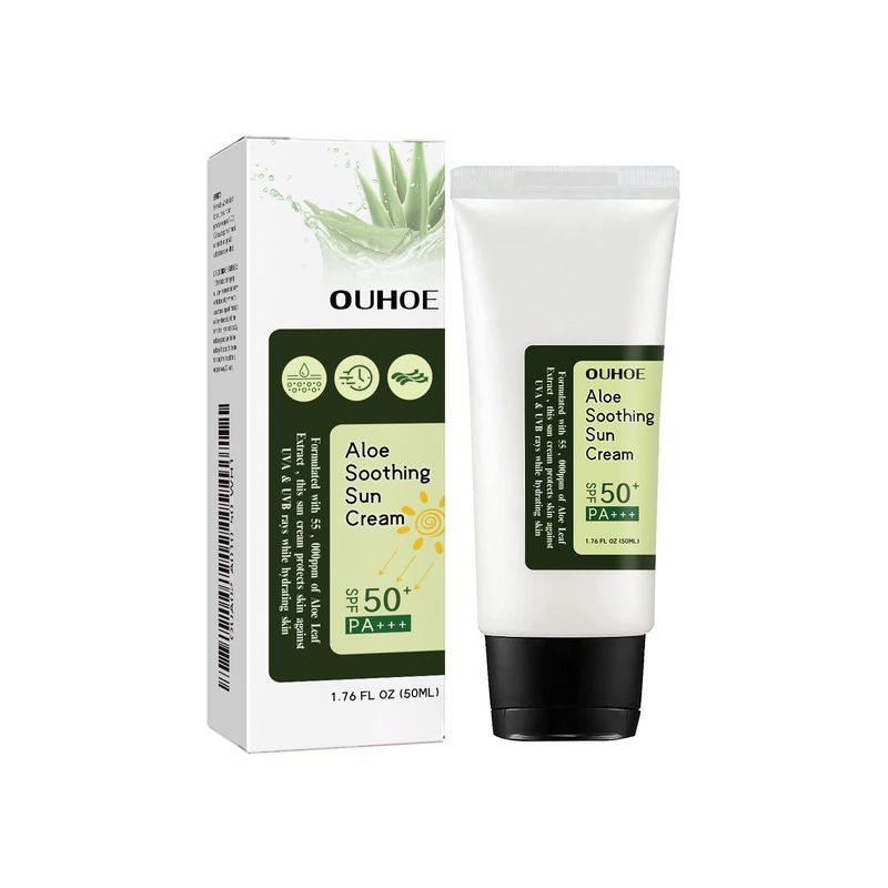 2025 Aloe Vera UV Isolation Light And Refreshing Non Greasy Moisturizing Protective Cream_voghion.com