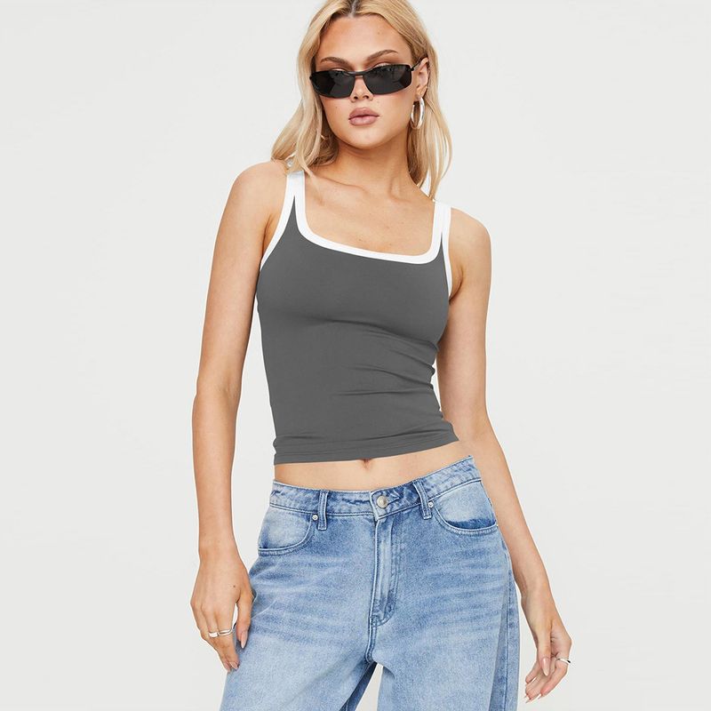 Knitted BM Suspender Y2K New Women's Sleeveless Inner Layer Vest Sexy Spicy Girl Slim Fit Top_voghion.com
